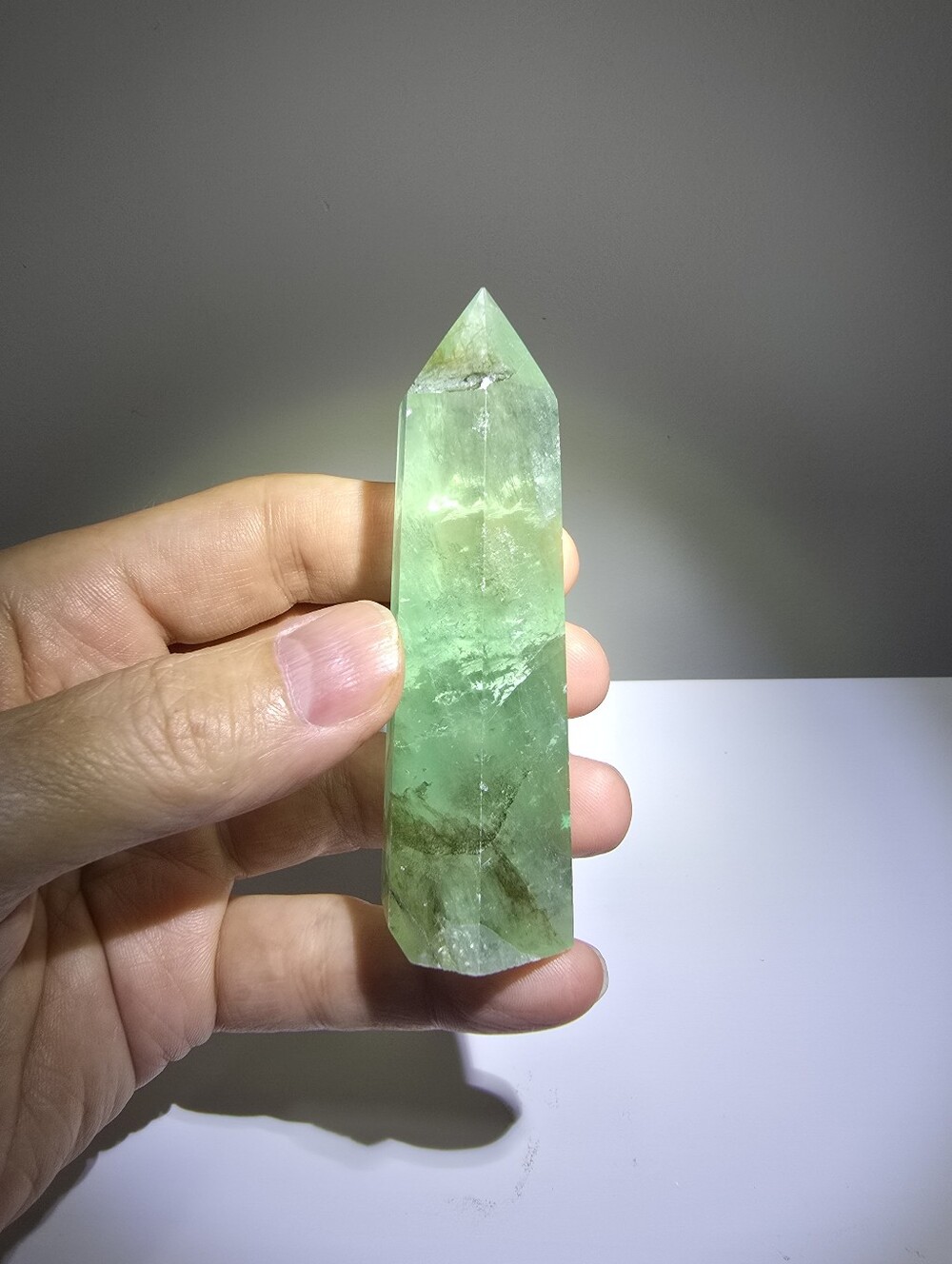 Green Fluorite Crystal Tower #U